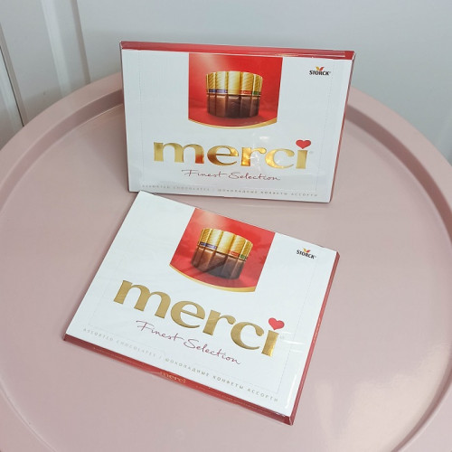 Конфеты шоколадные в коробке Merci, ассорти, 250 г