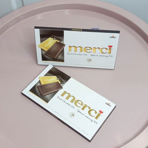 Merci горький шоколад 72%, 100 г