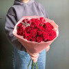 Букет "Дарина" — Композиция из красных роз и стифы с доставкой в Раменское и Жуковский